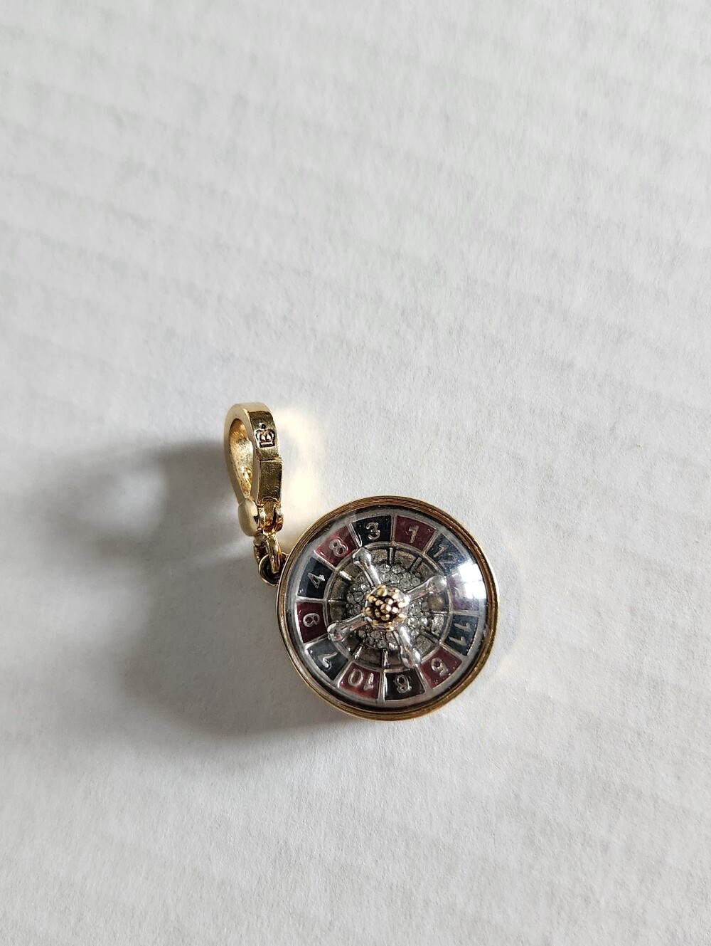 Juicy Couture Roulette Wheel Charm 2005 Rare Vintage Y2K Gold Tone - Picture 10 of 13